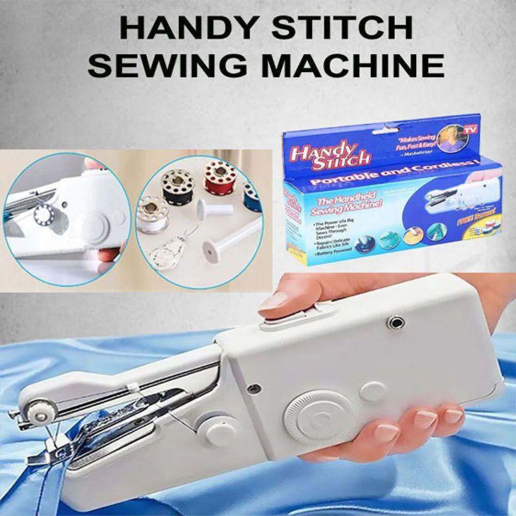 Handheld Sewing Machine White Silicone Portable Compact