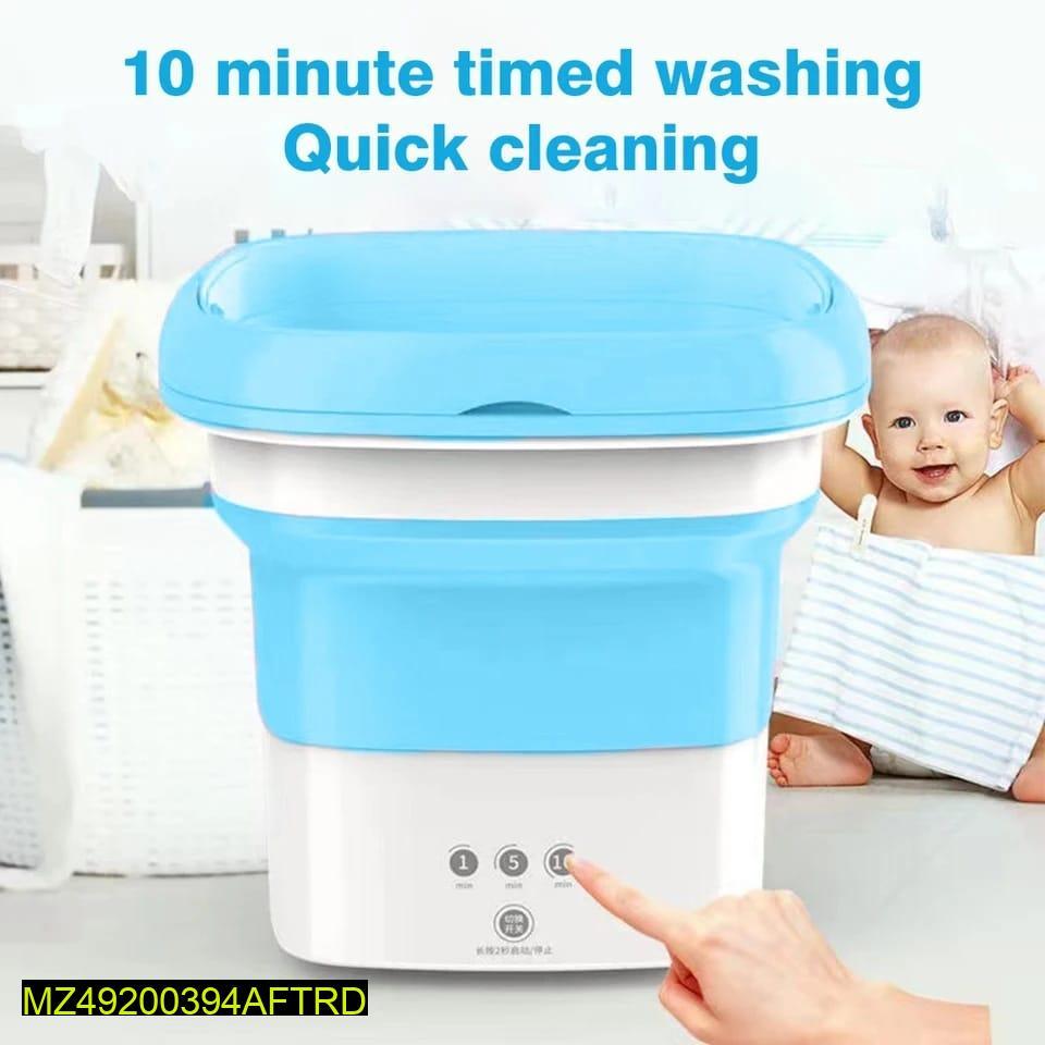 Portable Foldable Washing Machine+Draining Basket for Small Homes
