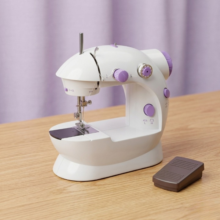 Electric Mini Sewing Machine – Double Threads & Two Speed Control for Home & Travel